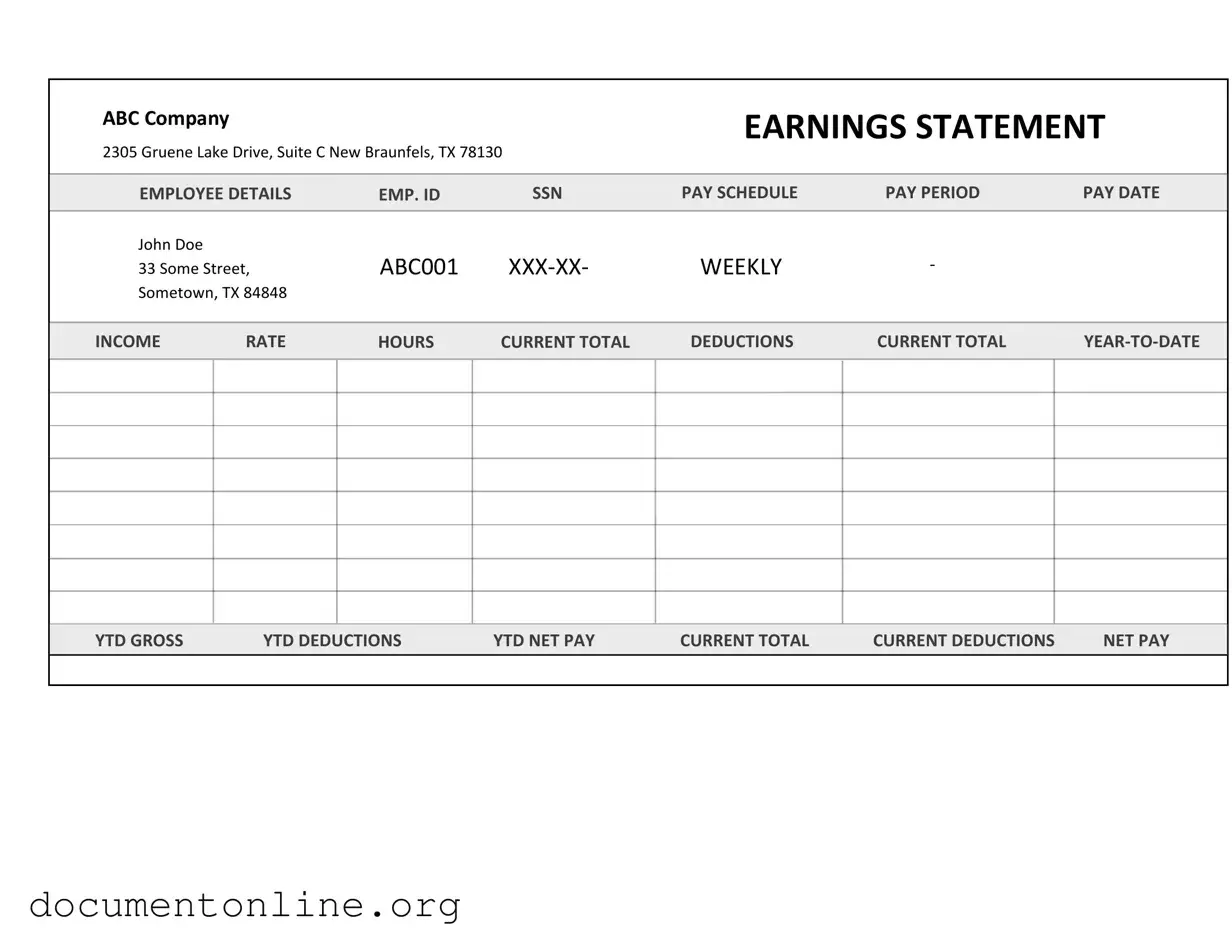 Free Independent Contractor Pay Stub Template