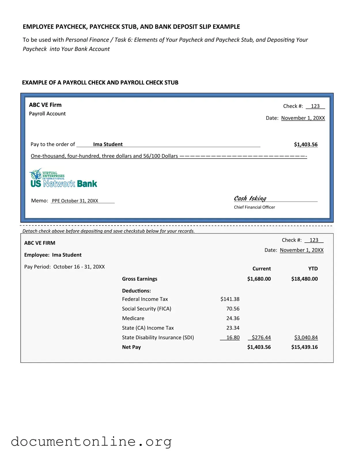Free Payroll Check Template