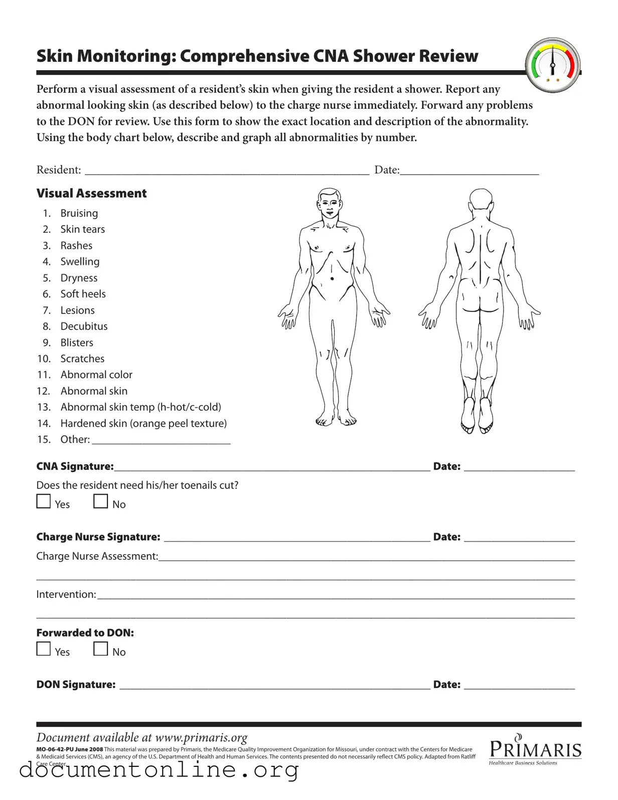 Free Cna Shower Sheets Template