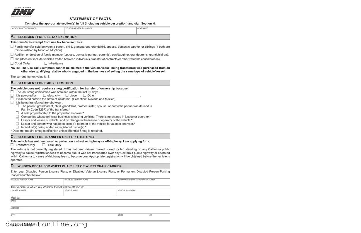Free Dmv Reg 256 Template