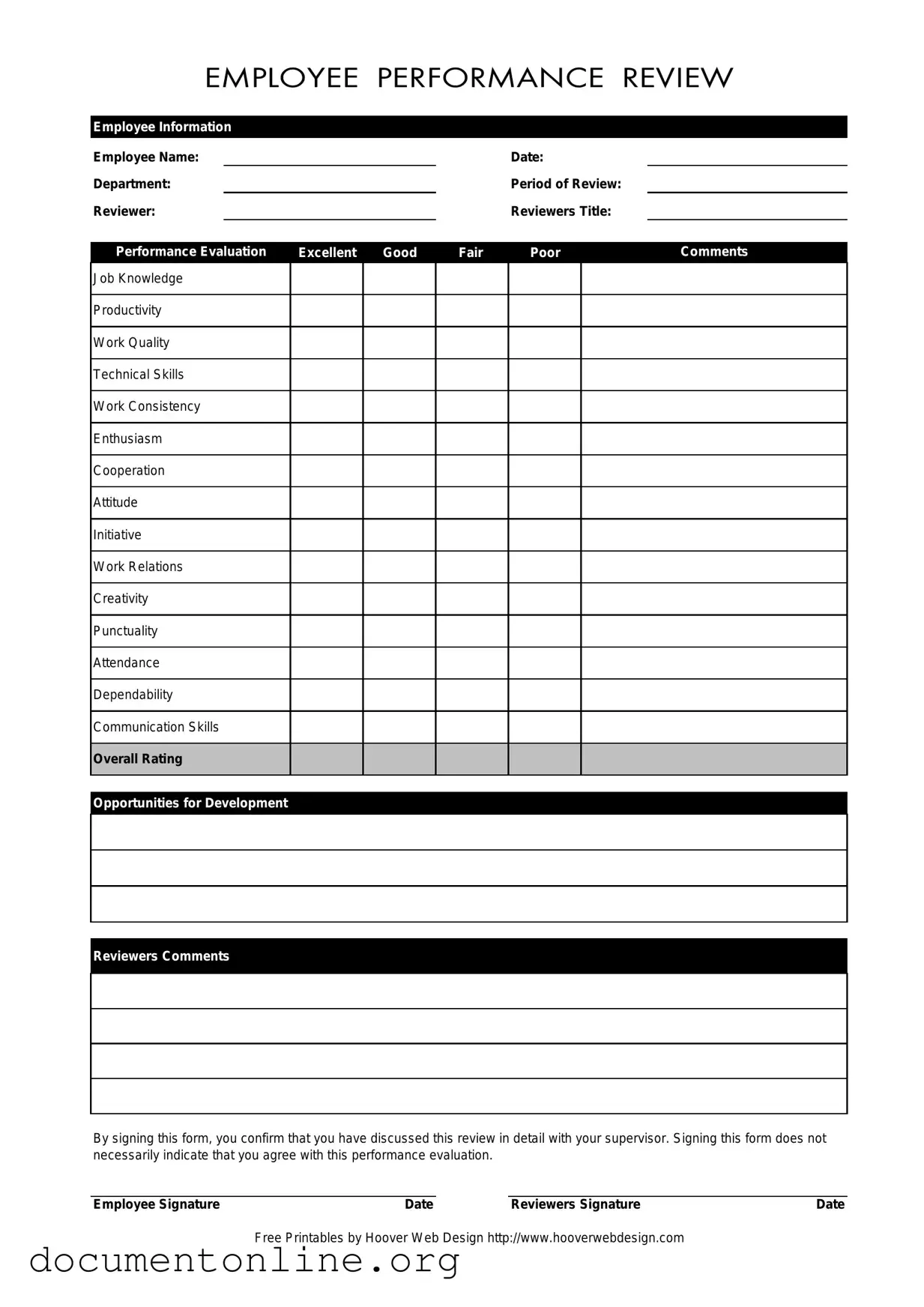 Free Employee Template