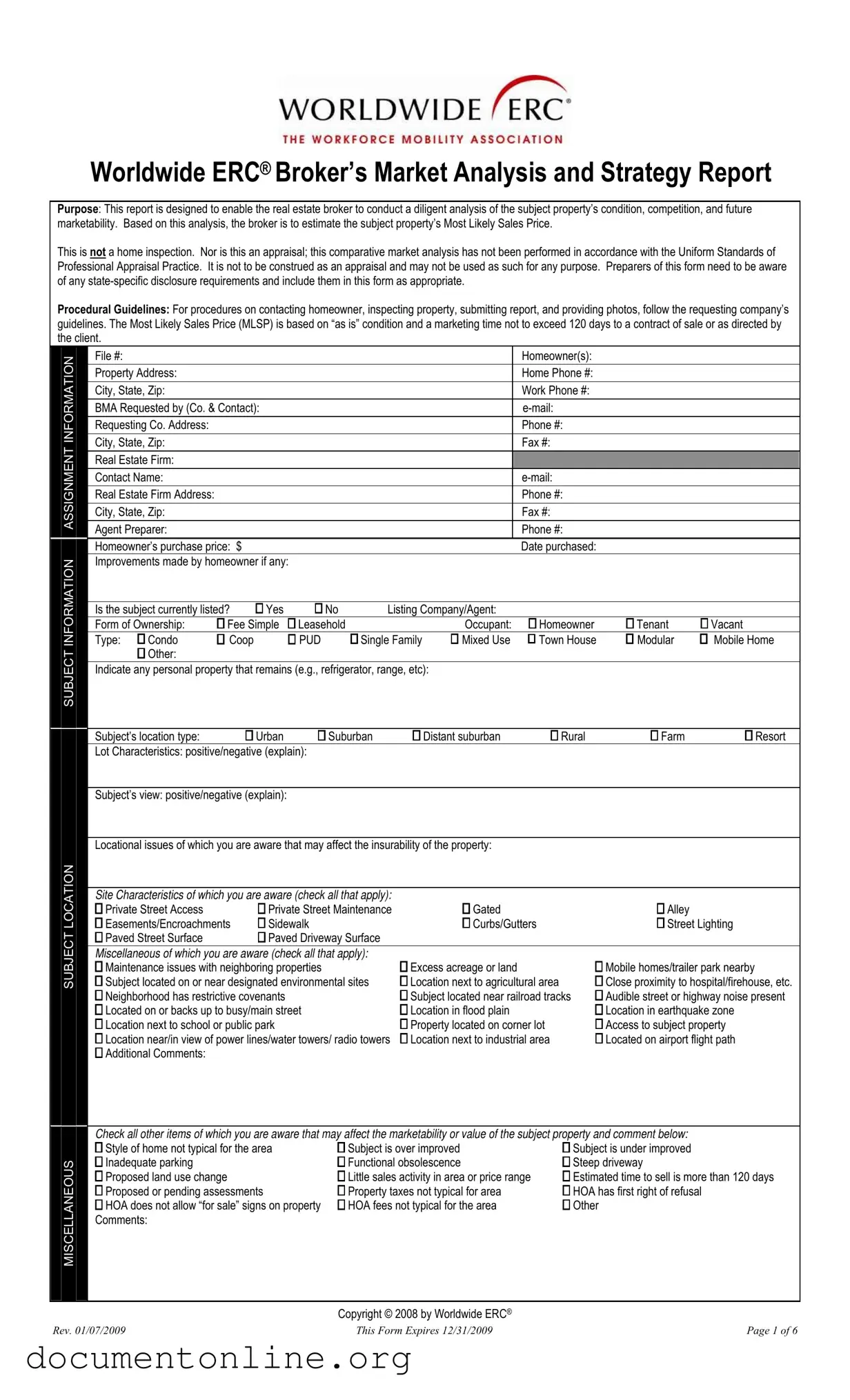 Free Erc Broker Market Analysis Template