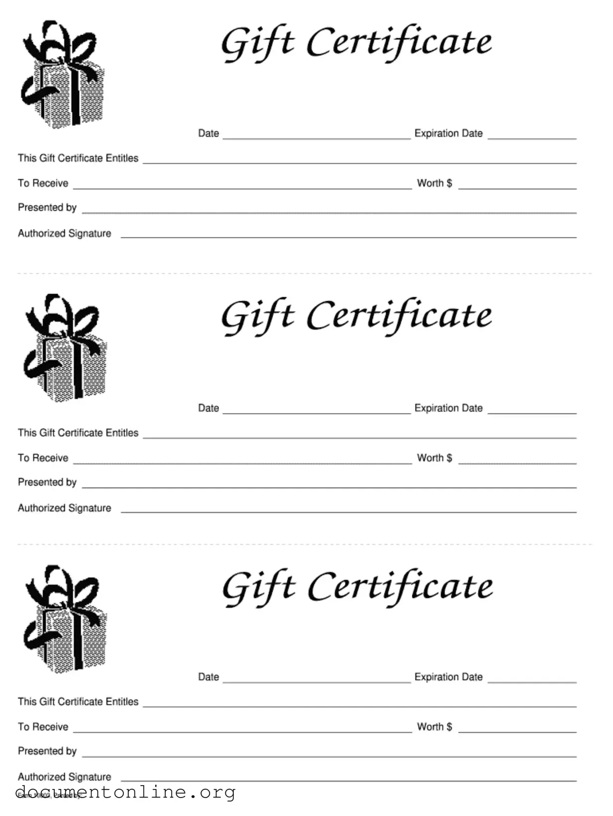 Free Gift Certificate Template