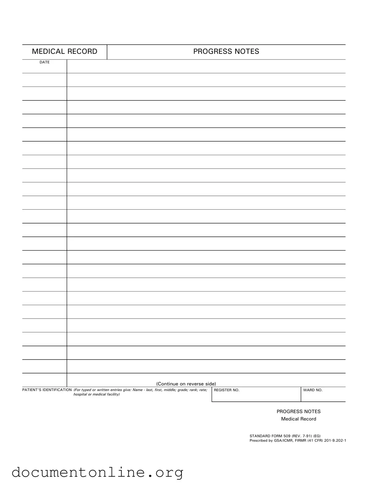 Free Progress Notes Template