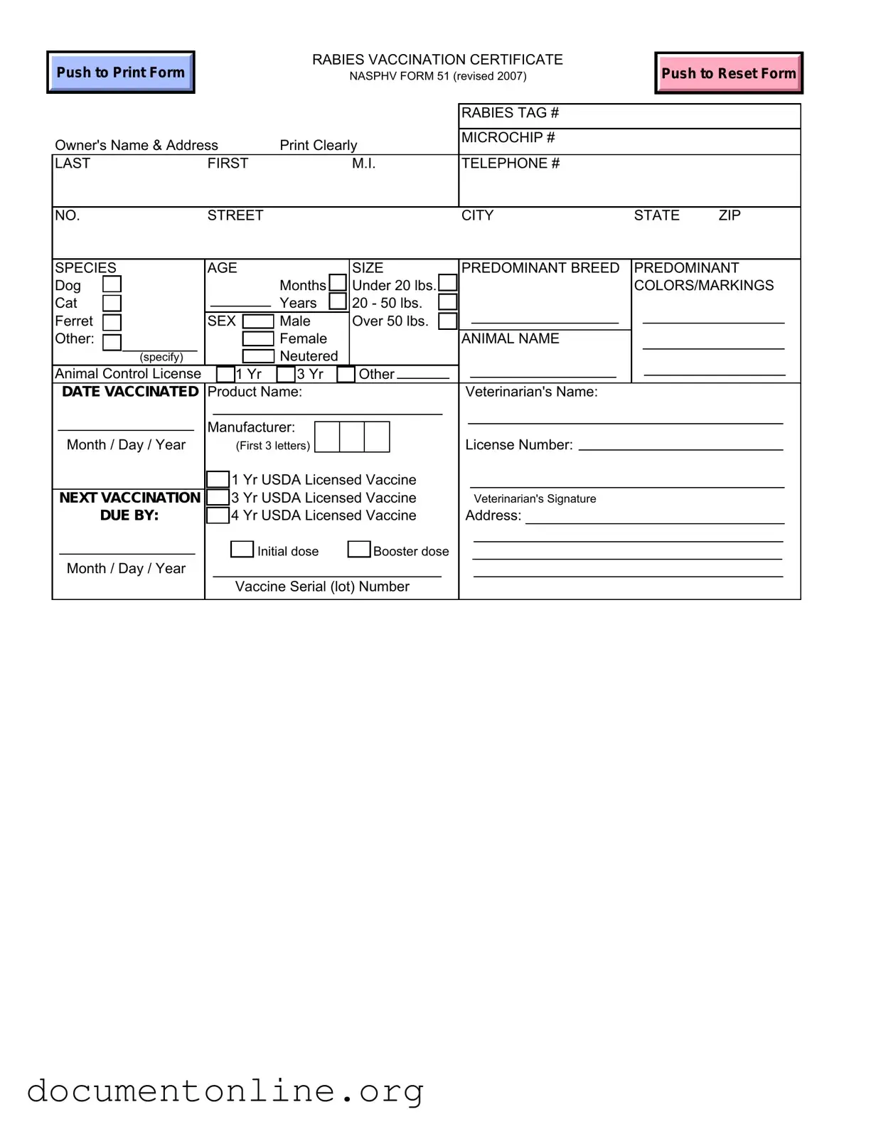Free Rabies Certificate Template