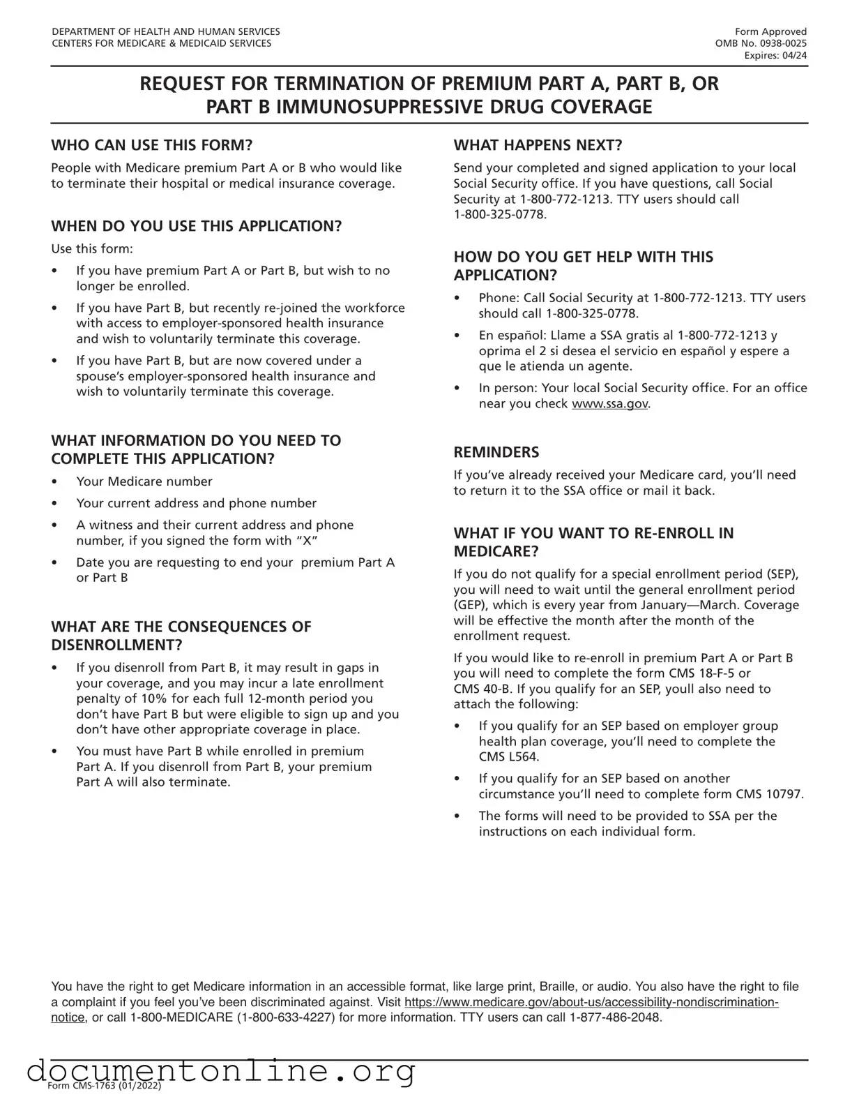 Free CMS-1763 Exp Template