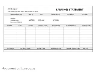 Free Independent Contractor Pay Stub Template