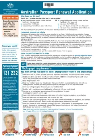 Free Australian Passport Renewal Template
