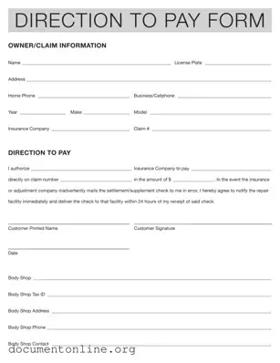 Free Authorization And Direction Pay Template