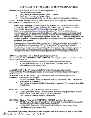 Free Dekalb County Water Application Template