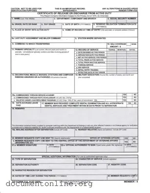 Free Dd 214 Template