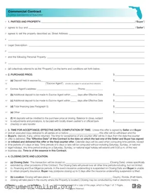 Free Florida Commercial Contract Template