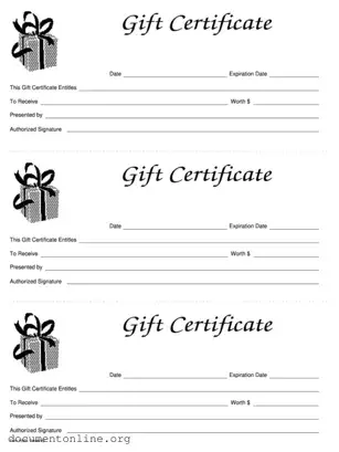 Free Gift Certificate Template