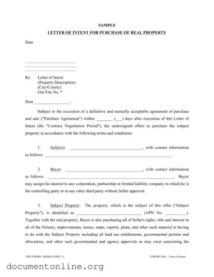 Free Letter To Purchase Land Template