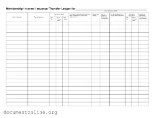 Free Membership Ledger Template