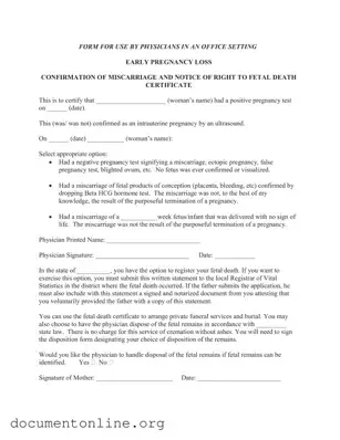Free Miscarriage Discharge Paper Template