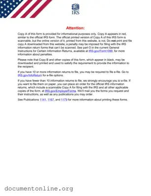 Free IRS 1099-MISC Template