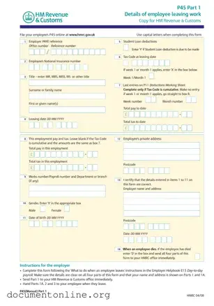 Free P 45 It Template