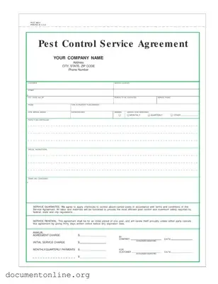 Free Pest Control Contract Template