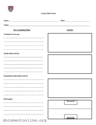 Free Soccer Training Session Plan Template