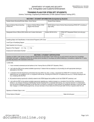 Free ICE I-983 Template