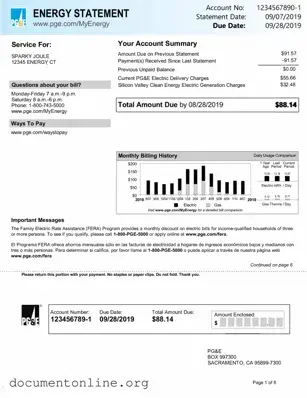 Free Utility Bill Template
