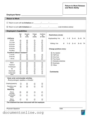 Free Work Release Template