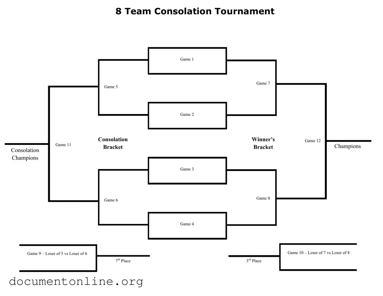 Free Tournament Consolation Bracket Template