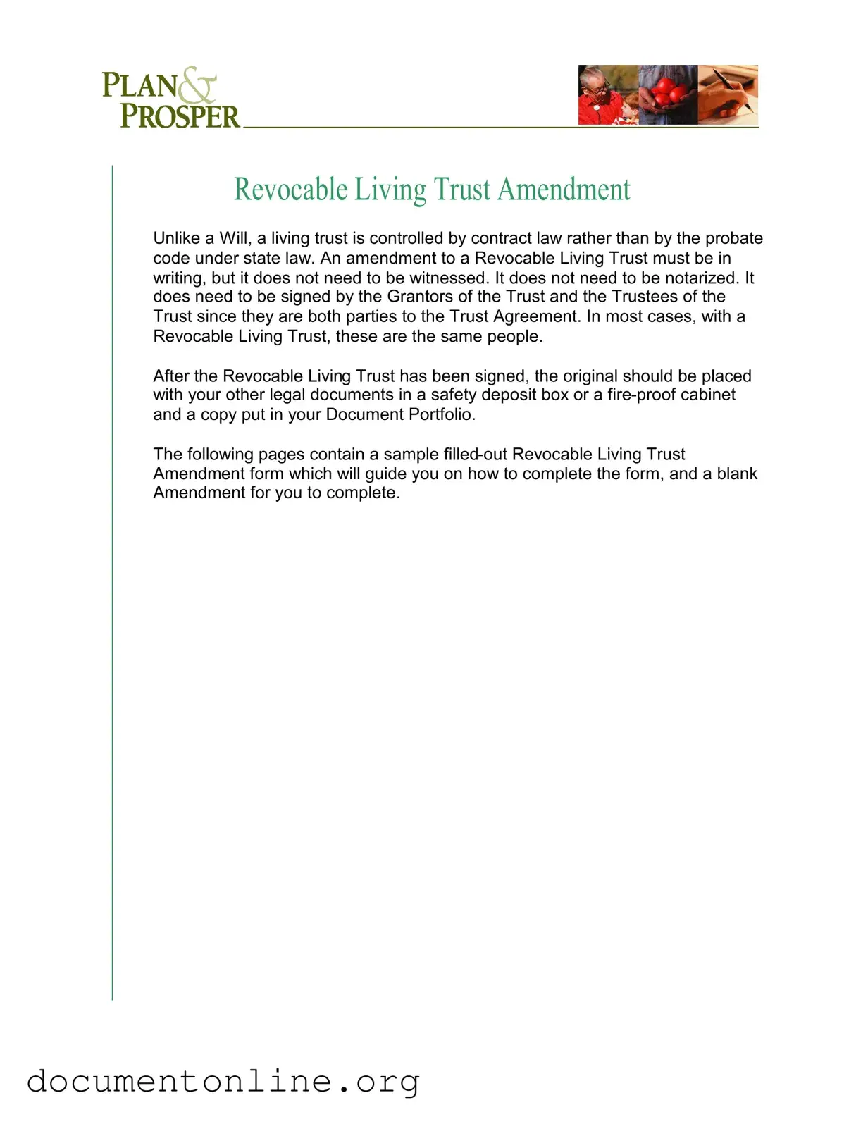Free Trust Amendment Template